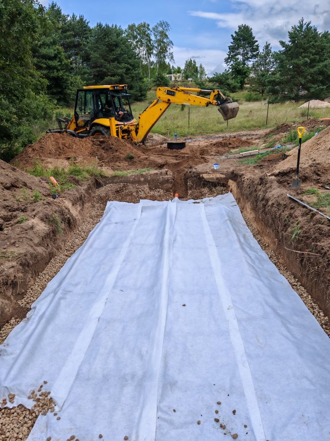 Drenaż rozsączający – montaż PK-EKO