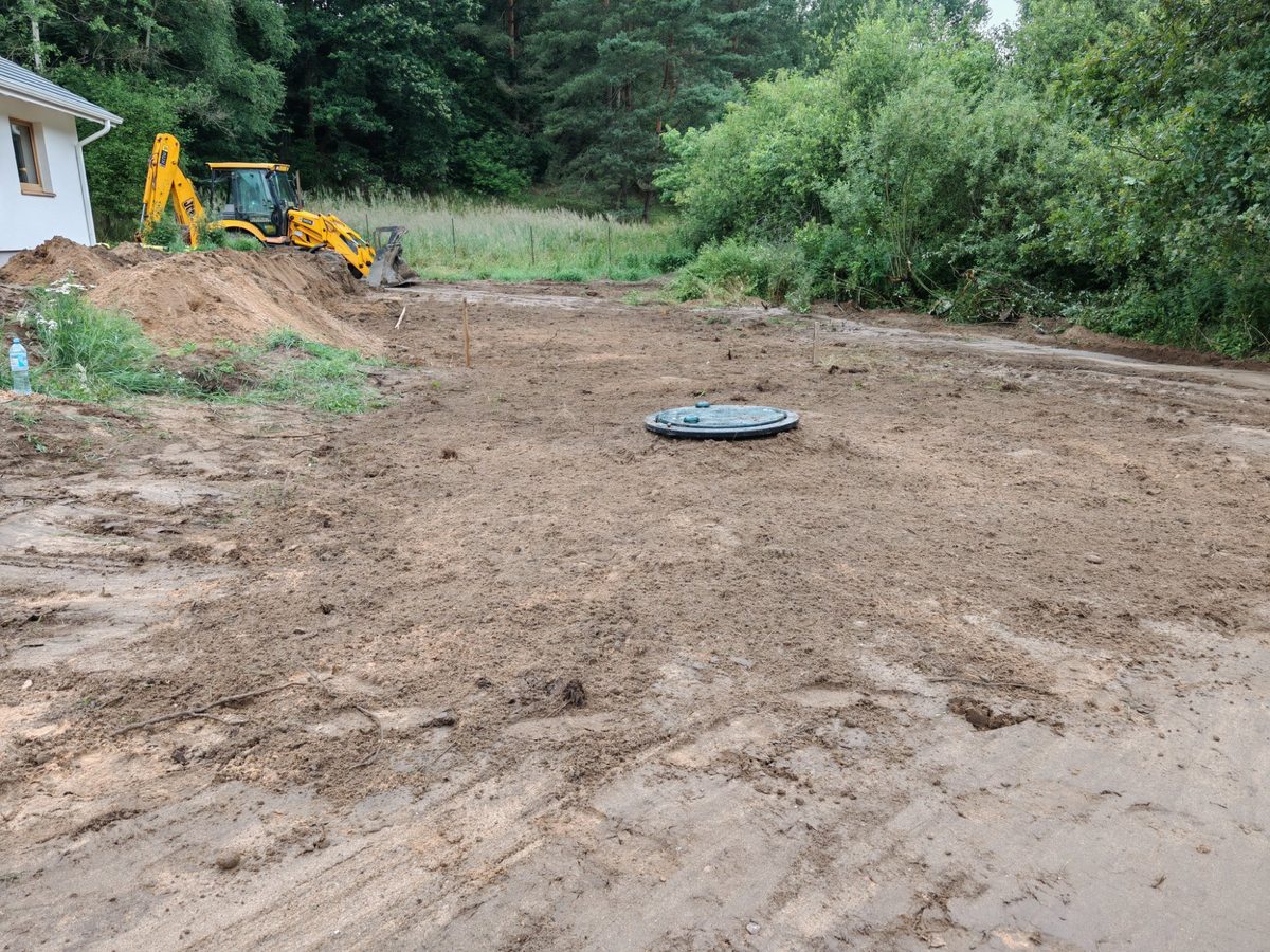 Oczyszczalnia BioDisc po zasypaniu – efekt końcowy