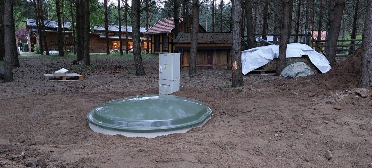 Oczyszczalnia BioDisc w lesie – instalacja PK-EKO